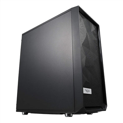 Fractal Design Meshify C- Compact Mid Tower Computer Case - Open ATX Layout- High Performance Airflow/Cooling- 2X Fans Included -PSU Shroud - Modular Interior - Water-Cooling Ready - USB3.0 - Black