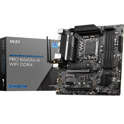 MSI MB B660 Socket1700 Max128GB DDR4 PCI Express mATX Retail (PRO B660M-A WIFI DDR4)-Refurbished