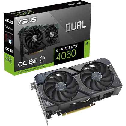 ASUS Video Card GeForce RTX 4060 OC Edition 8GB GDDR6 Retail (DUAL-RTX4060-O8G)