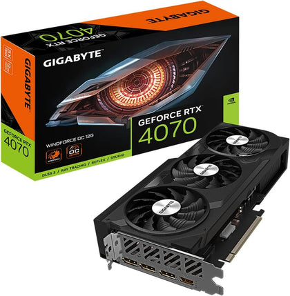 Gigabyte Video Card GeForce RTX 4070 WINDFORCE OC 12G GDDR6X ATX (GV-N4070WF3OC-12GD)