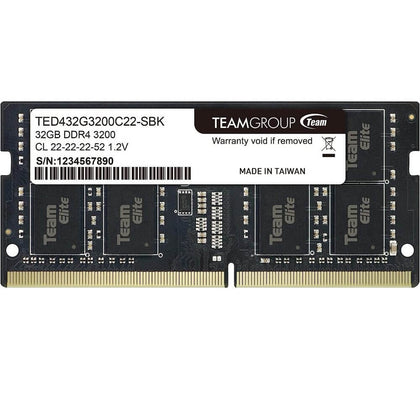 TEAMGROUP ME Elite 32GB DDR4 3200MHz CL22 SODIMM Retail (TED432G3200C22-S01)