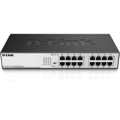 D-Link NT Switch 16P 10 100 1000 Gigabit Swith Rackmount Desktop (DGS-1016D)