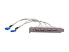 StarTech Accessory USBPLATE4 4 Port USB A Female Slot Plate Adapter Retail
