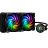 MSI FAN AIO aRGB CPU Liquid Cooler Rotatable Blockhead Design 280mm Radiator Dual 140mm aRGB PWM Fans (MAG CORELIQUID 280R)-Remanufactured