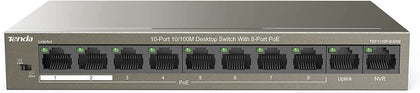 Tenda NT 10-Port 10 100M Desktop Switch with 8-Port PoE Retail (TEF1110P-8-63W)