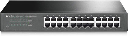 TP-Link 24 Port Gigabit Ethernet Switch | Desktop/ Rackmount | Limited Lifetime Protection | Plug & Play | Shielded Ports | Sturdy Metal | Fanless Quiet | Traffic Optimization | Unmanaged (TL-SG1024S)