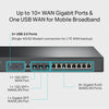 TP-Link RT Omada VPN Router with 10G Ports 4G LTE Backup w USB Dongle (ER8411)
