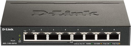D-Link NT DGS-1100 Series Smart Managed 8PT Gigabit PoE SWT (DGS-1100-08PV2)