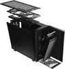 Fractal Design Define 7 Black Brushed Aluminum/Steel E-ATX Silent Modular Mid Tower Computer Case, Black Solid (FD-C-DEF7A-01)