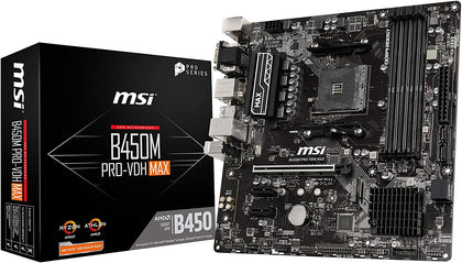 MSI ProSeries AMD Ryzen Motherboard (B450M PRO-VDH Max)